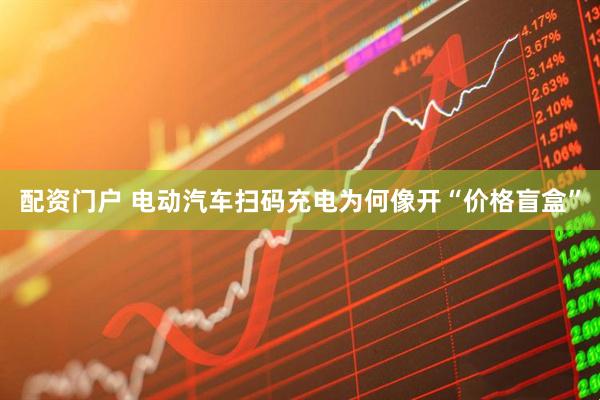 配资门户 电动汽车扫码充电为何像开“价格盲盒”